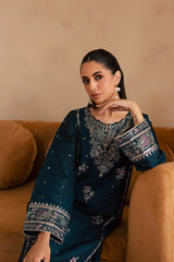 Pine 2Pc - Embroidered Solid Dress
