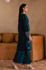 Pine 2Pc - Embroidered Solid Dress