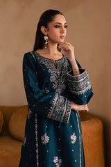 Pine 2Pc - Embroidered Solid Dress