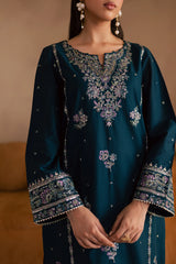 Pine 2Pc - Embroidered Solid Dress