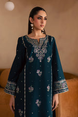 Pine 2Pc - Embroidered Solid Dress