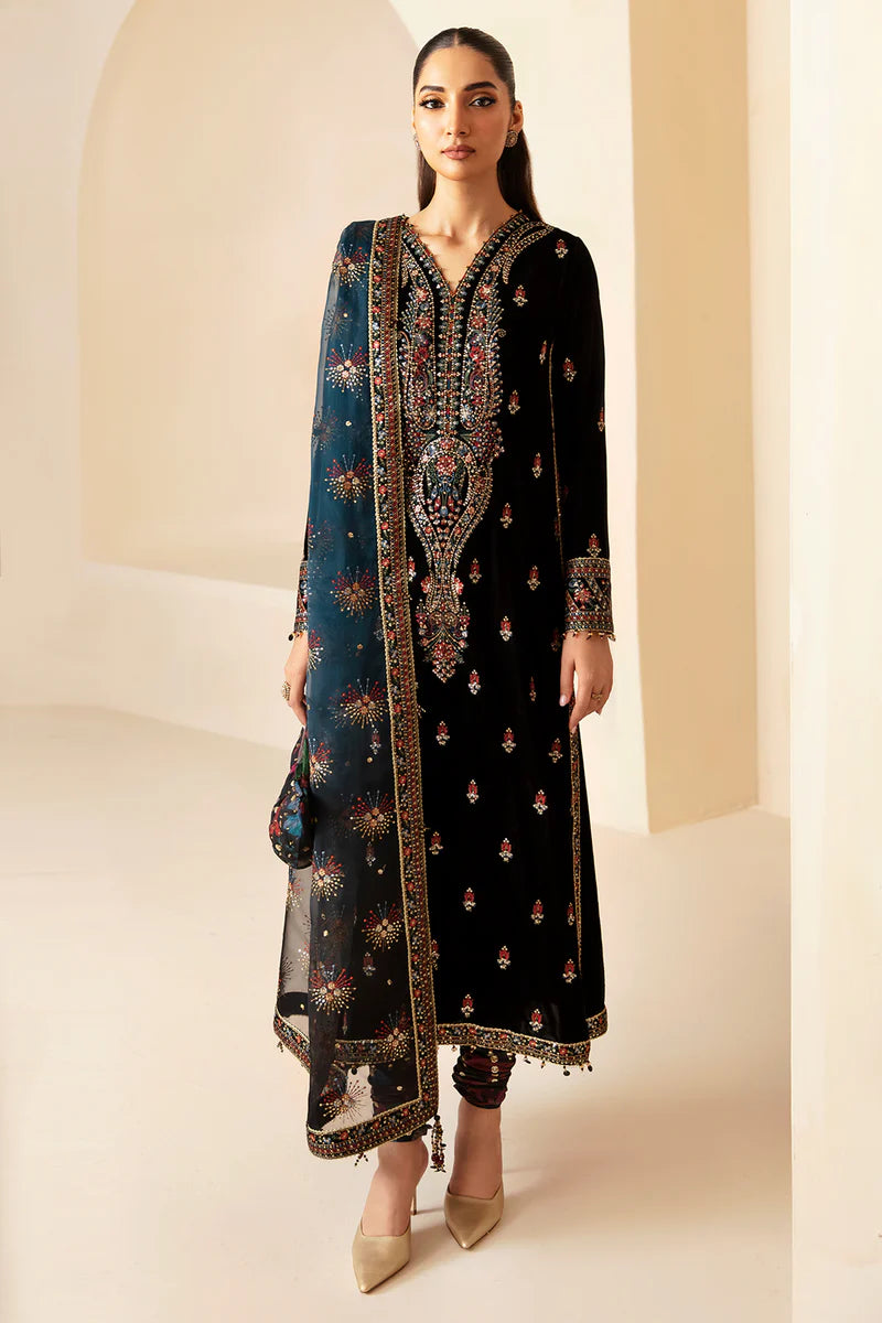 EMBROIDERED VELVET FORMAL VF-2028