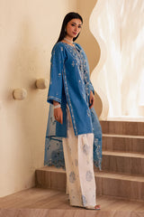 Sea Shore 3Pc - Embroidered Solid Dress