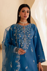 Sea Shore 3Pc - Embroidered Solid Dress