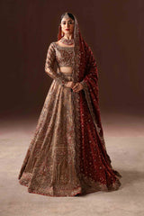 RUST AND GOLD LEHNGA CHOLI BRIDAL (BR-10)