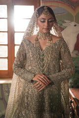 Silvery Champagne and Mint Farshi Lehnga Bridal (BR-12)