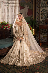 Ivory and Gold Gharara Set - With Heavier Dupatta (BR-04B)