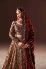 RUST AND GOLD LEHNGA CHOLI BRIDAL (BR-10)