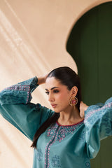 Versak 2Pc - Embroidered Solid Dress