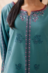 Versak 2Pc - Embroidered Solid Dress