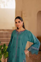 Versak 2Pc - Embroidered Solid Dress