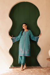 Versak 2Pc - Embroidered Solid Dress