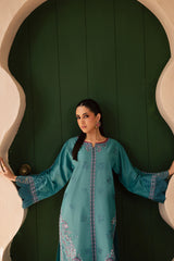 Versak 2Pc - Embroidered Solid Dress
