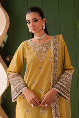 Avaia 3Pc - Embroidered Solid Dress