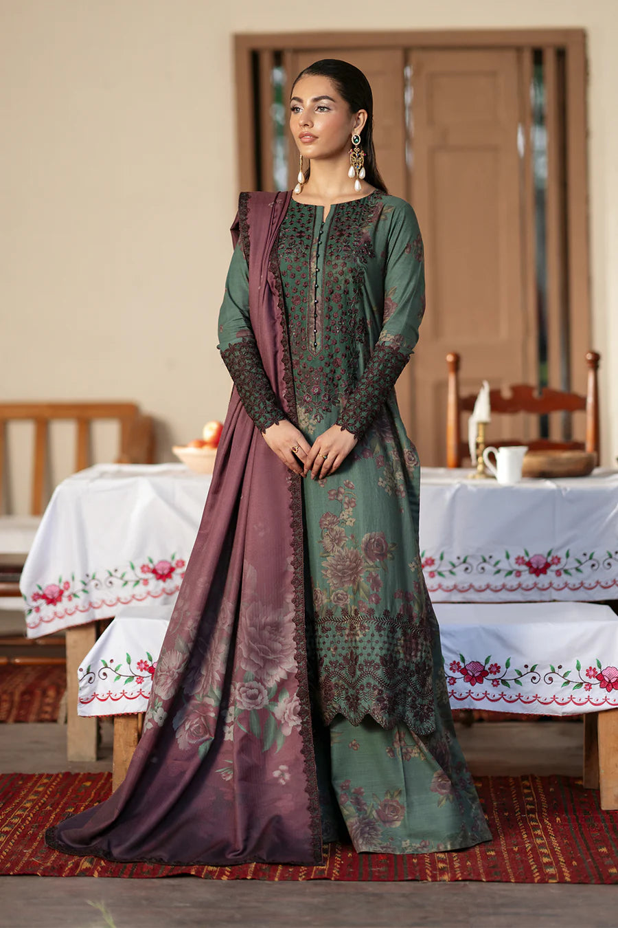 IPK-08 EMBROIDERED SLUB KHADDAR