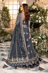 3 Piece Unstitched Embroidered Organza Suit | BD-2901  - Maria b