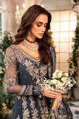 3 Piece Unstitched Embroidered Organza Suit | BD-2901  - Maria b