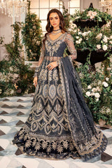 3 Piece Unstitched Embroidered Organza Suit | BD-2901  - Maria b