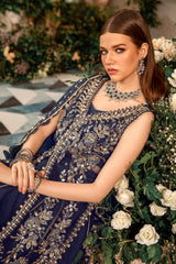 3 Piece Unstitched Embroidered Organza Suit | BD-2901  - Maria b