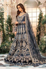 3 Piece Unstitched Embroidered Organza Suit | BD-2901  - Maria b