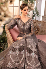 3 Piece Unstitched Embroidered Organza Suit | BD-2902  - Maria b