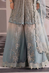 3 Piece Unstitched Embroidered Net Suit | BD-3002 - Maria b