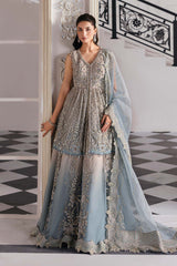 3 Piece Unstitched Embroidered Net Suit | BD-3002 - Maria b