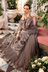3 Piece Unstitched Embroidered Organza Suit | BD-2902  - Maria b