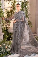 3 Piece Unstitched Embroidered Organza Suit | BD-2902  - Maria b