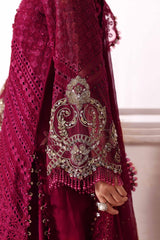 3 Piece Unstitched Embroidered Chiffon Suit | BD-3003 - Maria b