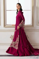 3 Piece Unstitched Embroidered Chiffon Suit | BD-3003 - Maria b