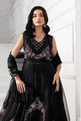 3 Piece Unstitched Embroidered Organza Suit | BD-3004 - Maria b