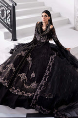 3 Piece Unstitched Embroidered Organza Suit | BD-3004 - Maria b
