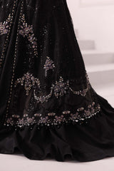 3 Piece Unstitched Embroidered Organza Suit | BD-3004 - Maria b