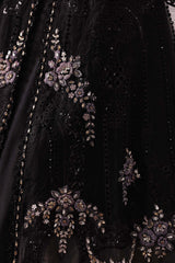 3 Piece Unstitched Embroidered Organza Suit | BD-3004 - Maria b
