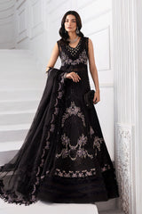 3 Piece Unstitched Embroidered Organza Suit | BD-3004 - Maria b