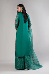 3 Piece Embroidered Cotton Satin Suit | CSS-805