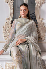 3 Piece Unstitched Embroidered Chiffon Suit | BD-3005 - Maria b