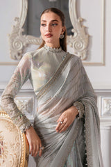 3 Piece Unstitched Embroidered Chiffon Suit | BD-3005 - Maria b