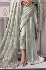 3 Piece Unstitched Embroidered Chiffon Suit | BD-3005 - Maria b