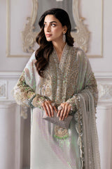 3 Piece Unstitched Embroidered Chiffon Suit | BD-3005 - Maria b
