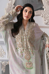 3 Piece Unstitched Embroidered Chiffon Suit | BD-3005 - Maria b