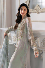 3 Piece Unstitched Embroidered Chiffon Suit | BD-3005 - Maria b