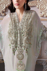 3 Piece Unstitched Embroidered Chiffon Suit | BD-3005 - Maria b