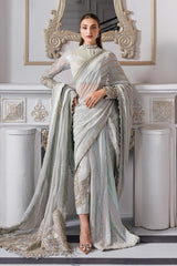 3 Piece Unstitched Embroidered Chiffon Suit | BD-3005 - Maria b