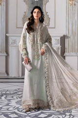 3 Piece Unstitched Embroidered Chiffon Suit | BD-3005 - Maria b