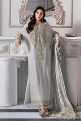 3 Piece Unstitched Embroidered Chiffon Suit | BD-3005 - Maria b