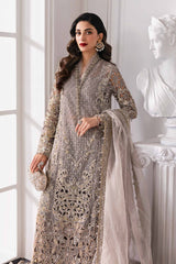 3 Piece Unstitched Embroidered Organza Suit | BD-3006 - Maria b