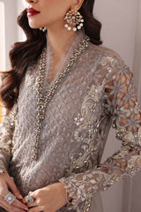 3 Piece Unstitched Embroidered Organza Suit | BD-3006 - Maria b