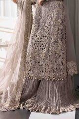 3 Piece Unstitched Embroidered Organza Suit | BD-3006 - Maria b